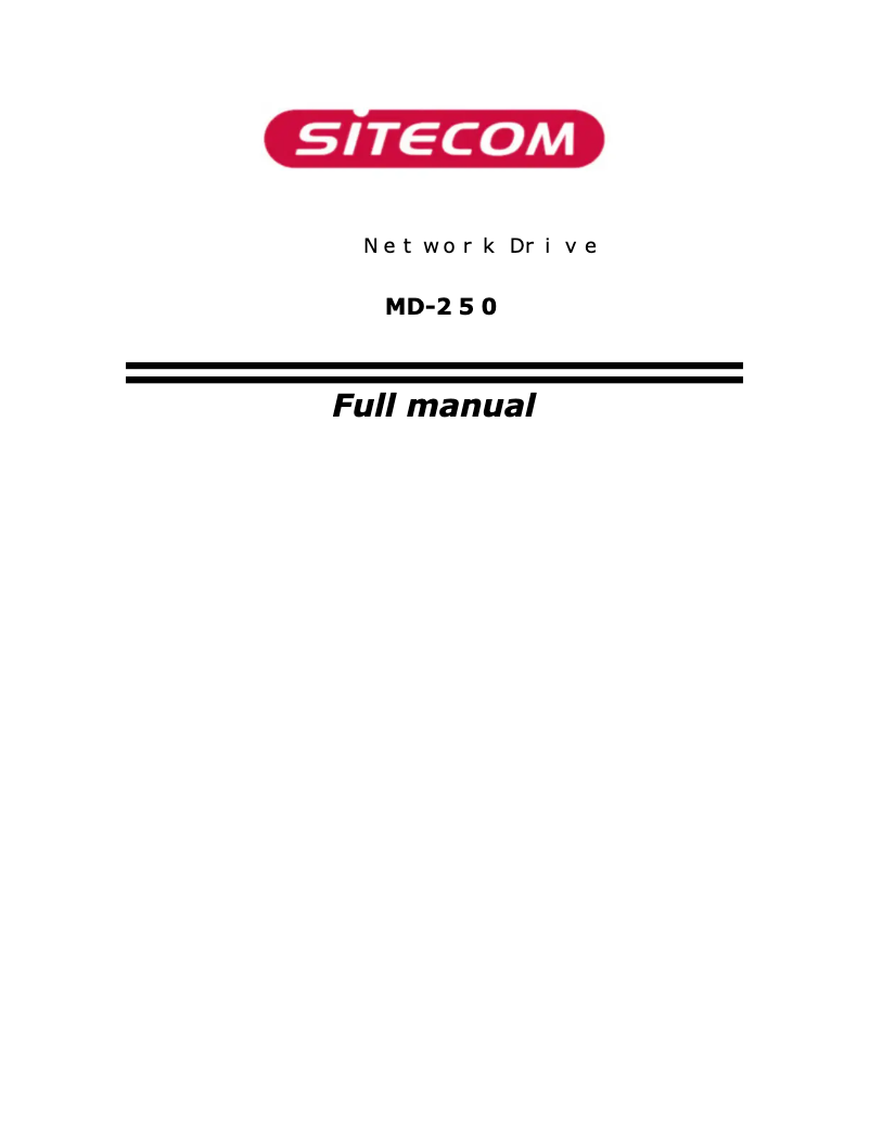 Page n°1 - Manuel utilisateur Sitecom MD-250
