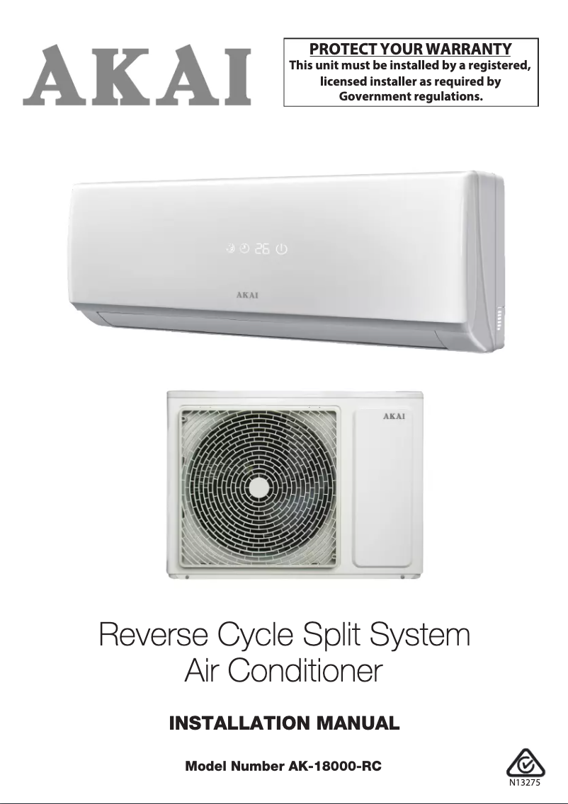 Image de la première page du manuel de l'appareil AK-18000-RC