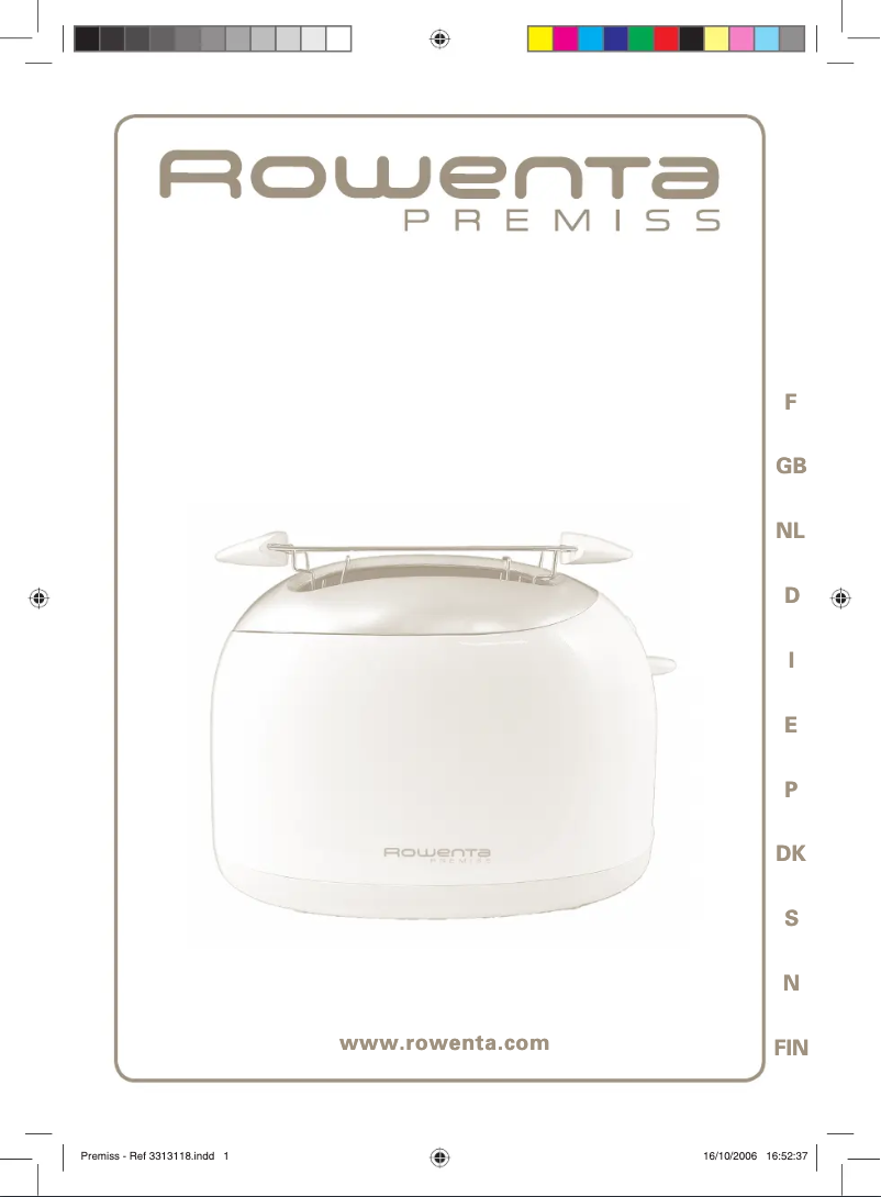 Page 1 de la notice Manuel utilisateur Rowenta Premiss TT230030