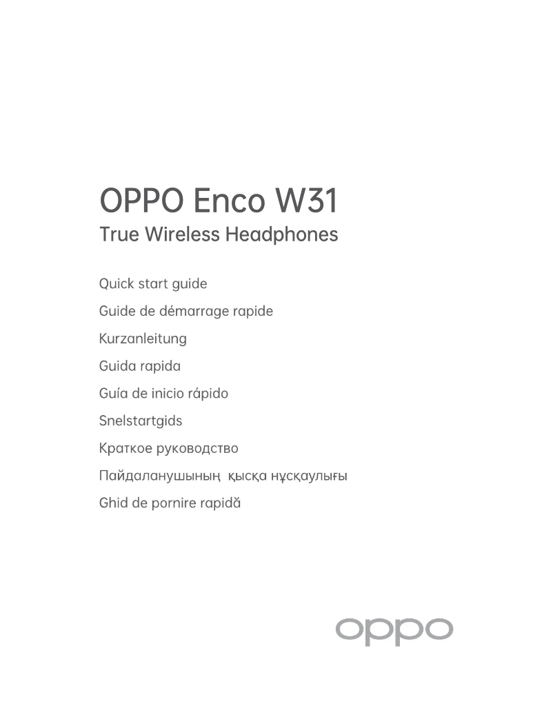 Image de la première page du manuel de l'appareil Enco W31