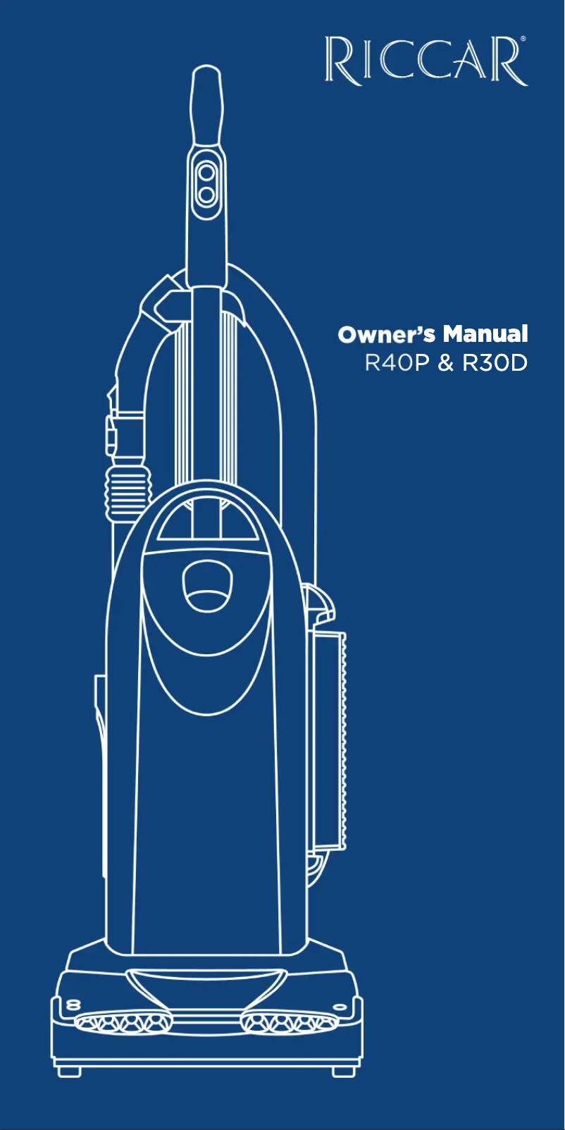 Page n°1 - Manuel utilisateur Riccar Tandem Air Premium Pet R40P.6