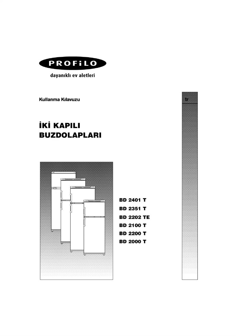 Page 1 de la notice Manuel utilisateur Profilo BD2100T