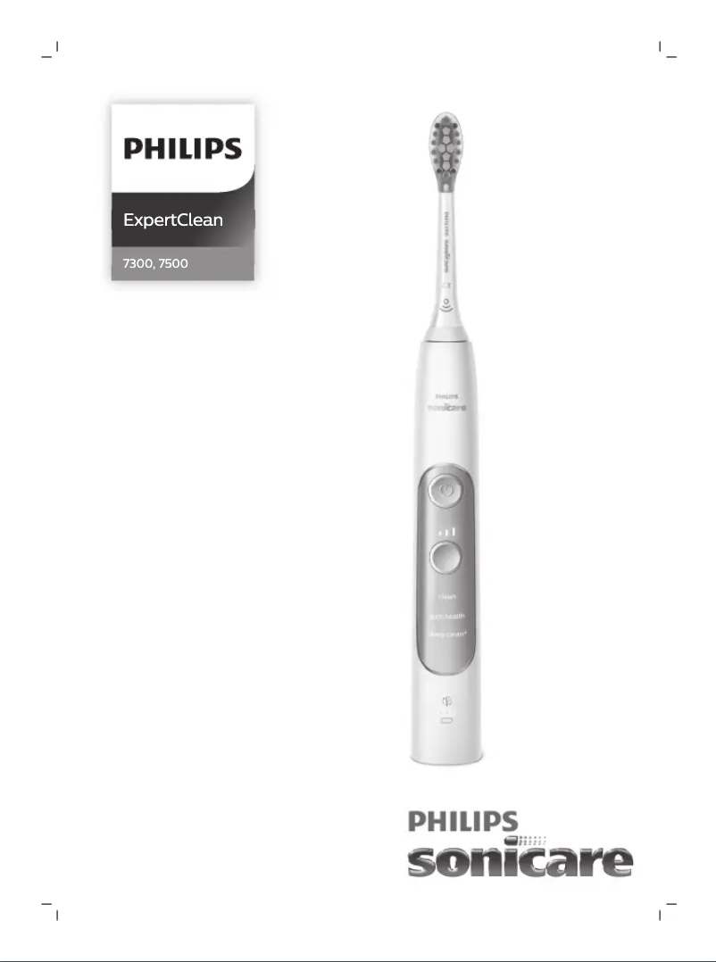 Page n°1 - Manuel utilisateur Philips Sonicare ExpertClean 7500 HX9649