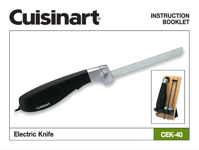 Page n°1 - Manuel utilisateur Cuisinart CEK-40