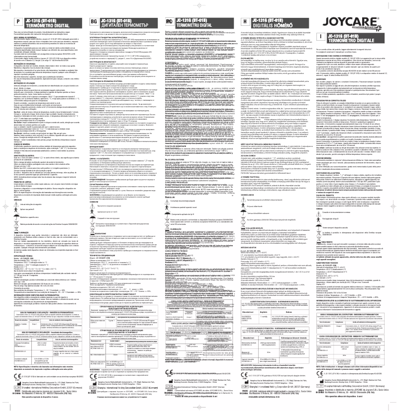 Page n°1 - Manuel utilisateur Joycare JC-131