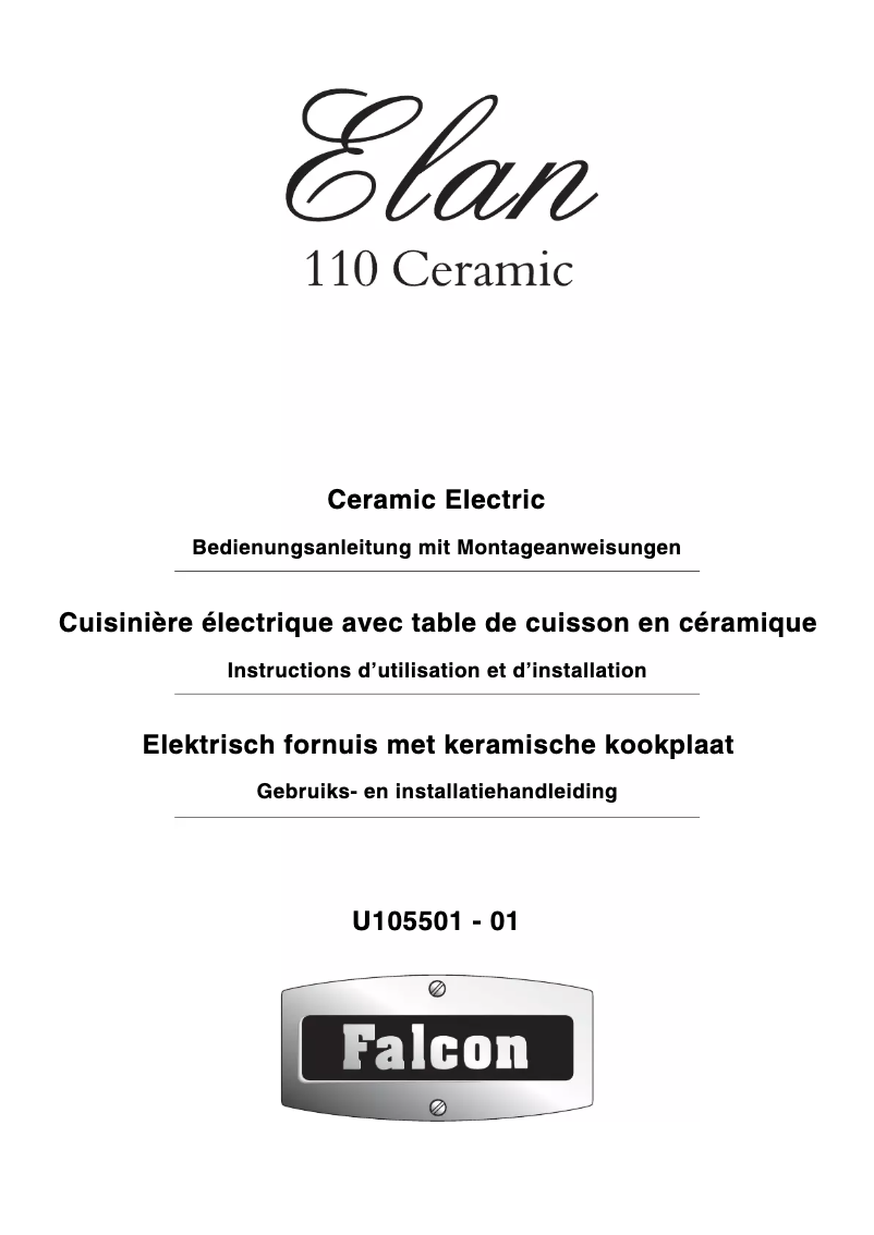Page n°1 - Manuel utilisateur Falcon Elan 90 Ceramic
