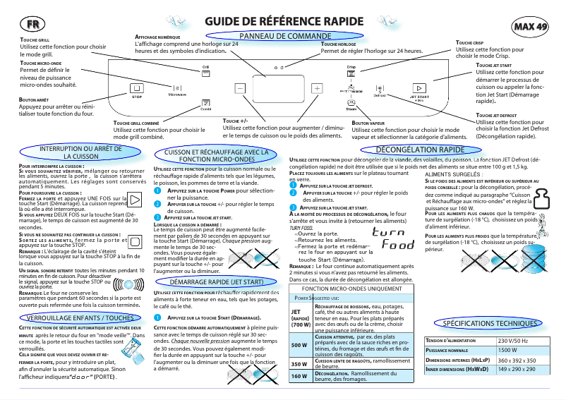Image de la première page du manuel de l'appareil MAX 49 MB