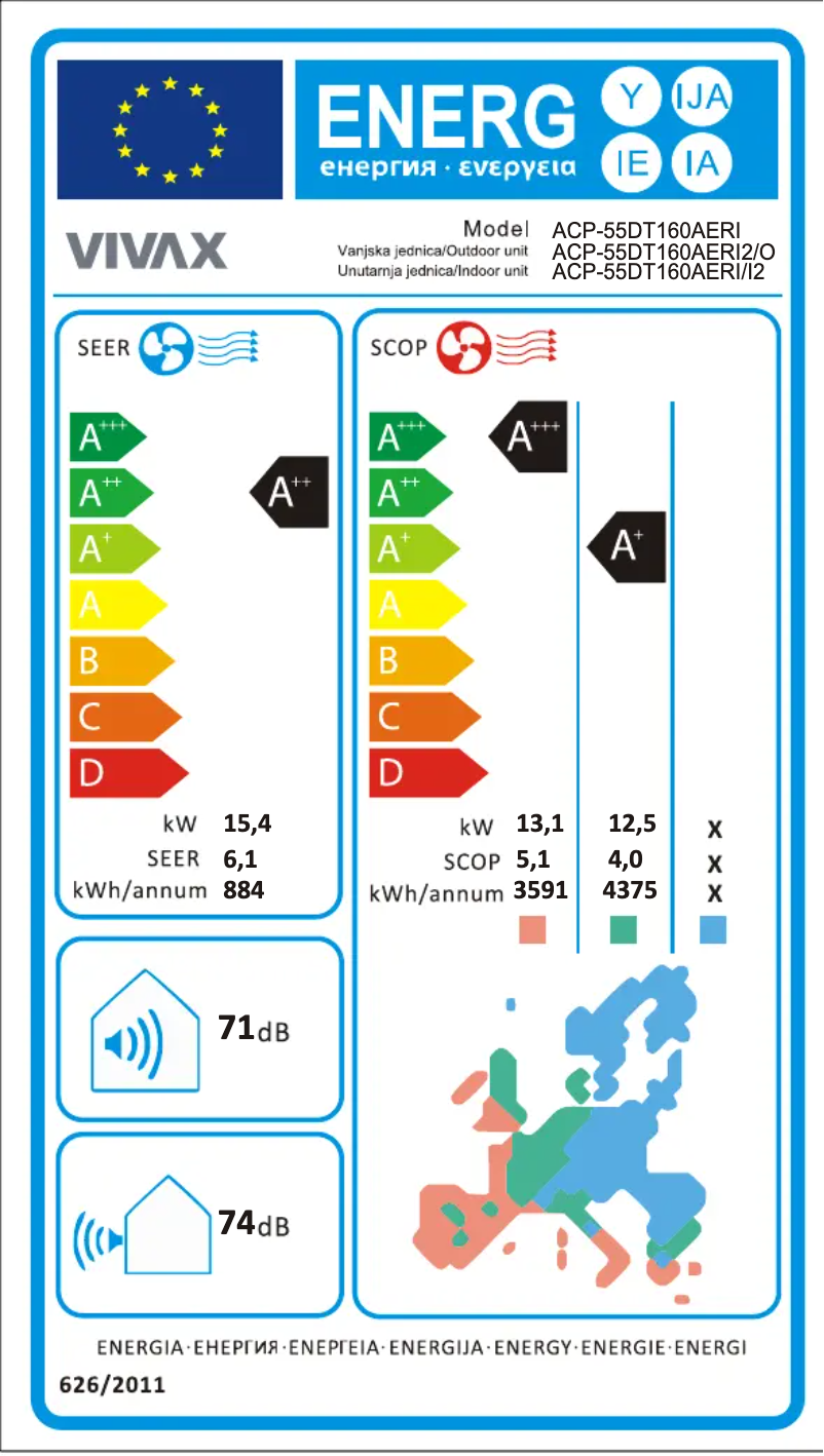 Image de la première page du manuel de l'appareil ACP-55DT160AERI