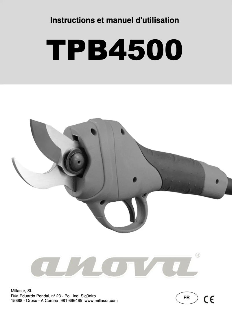 Página 1 del manual Manual de usuario Anova TPB4500