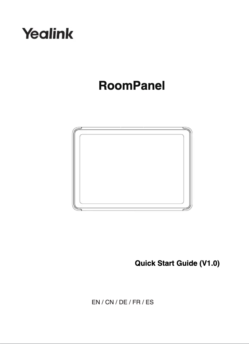 Image de la première page du manuel de l'appareil RoomPanel