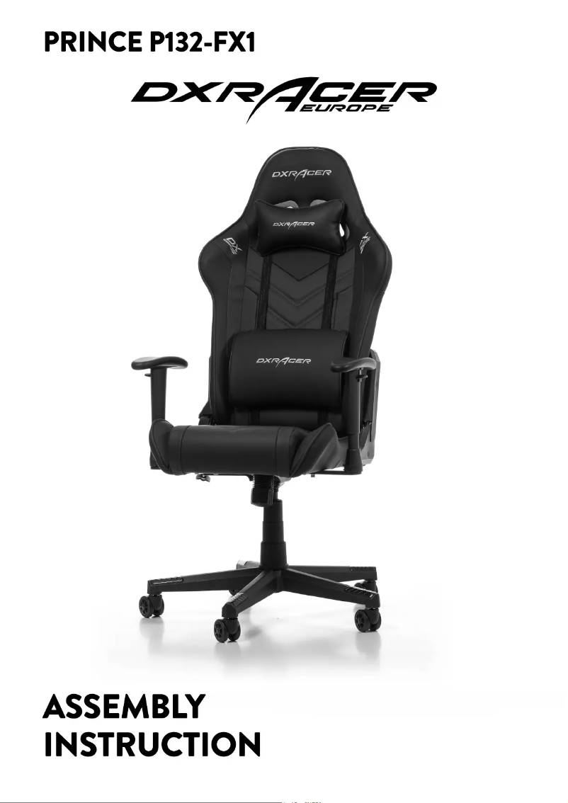 Page n°1 - Manuel utilisateur DXRacer PRINCE P132-NR