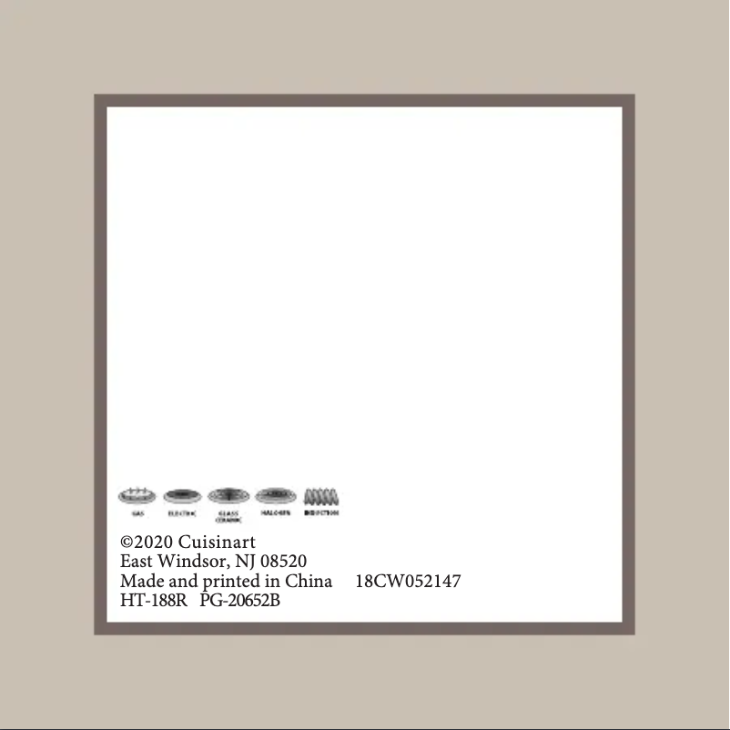 Page 1 de la notice Manuel utilisateur Cuisinart CI650-25CR