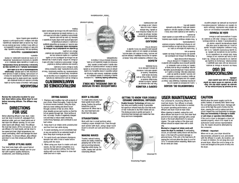 Página 1 del manual Manual de usuario Conair DF22DCM