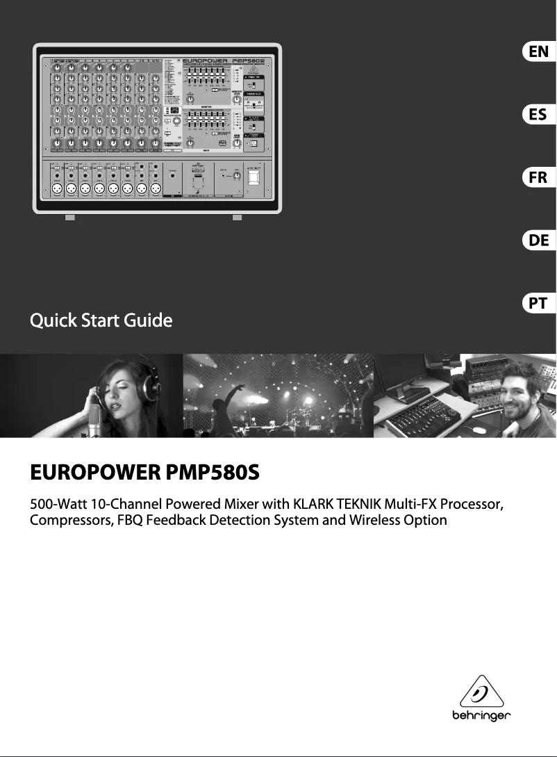 Page 1 of the manual User Manual Behringer Europower PMP580S