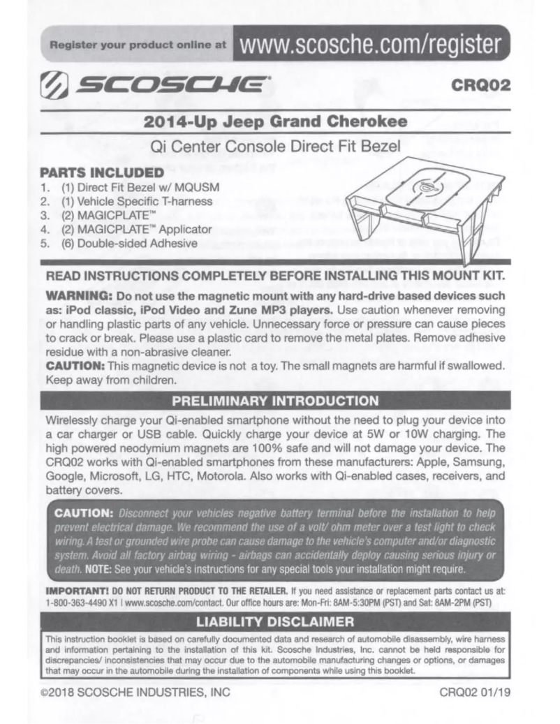 Page 1 de la notice Manuel utilisateur Scosche CRQ02