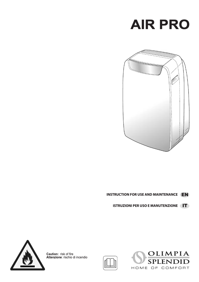 Page 1 de la notice Manuel utilisateur Olimpia Splendid Air Pro