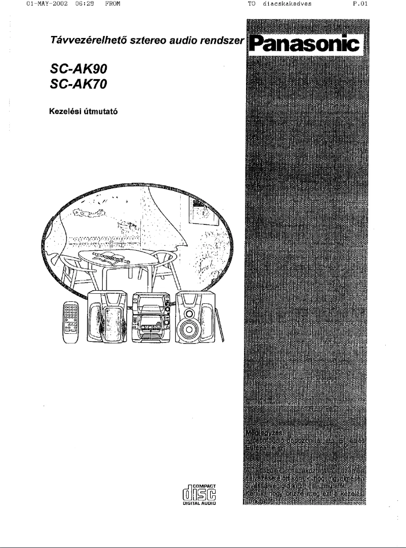 Page 1 de la notice Manuel utilisateur Panasonic SC-AK90