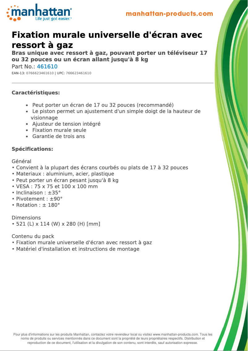 Image de la première page du manuel de l'appareil 461610