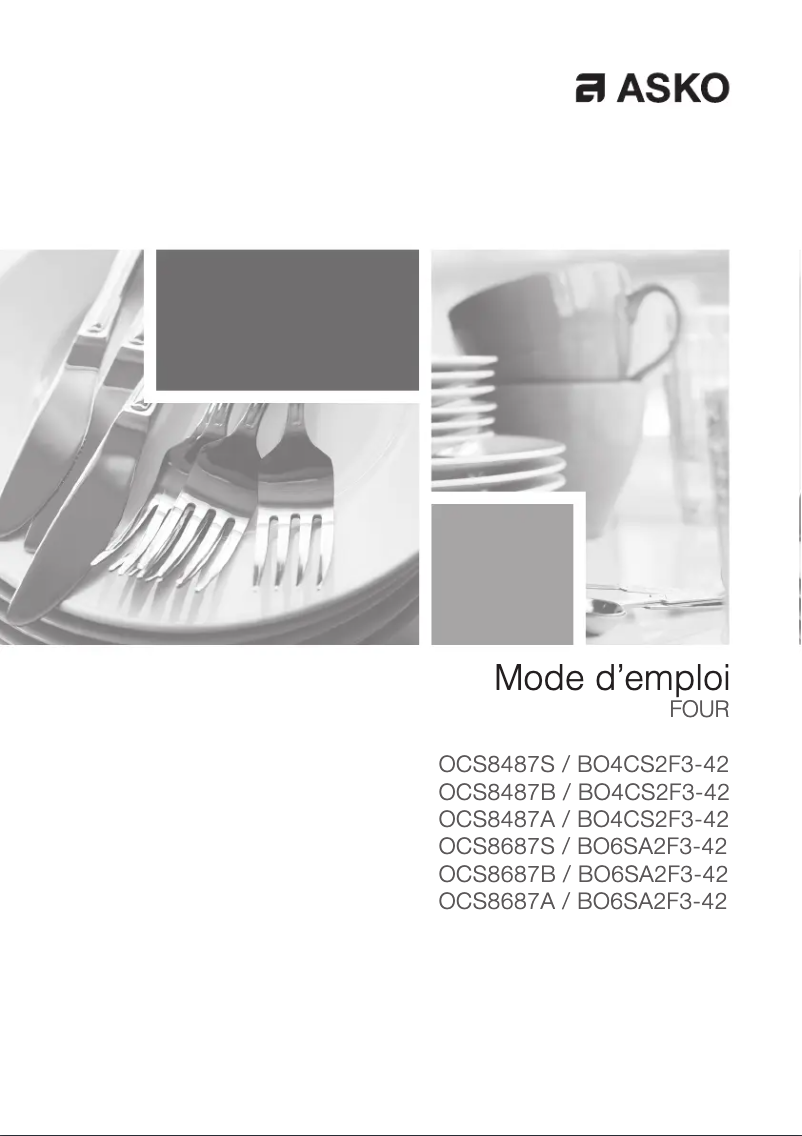 Image de la première page du manuel de l'appareil OCS8687BB