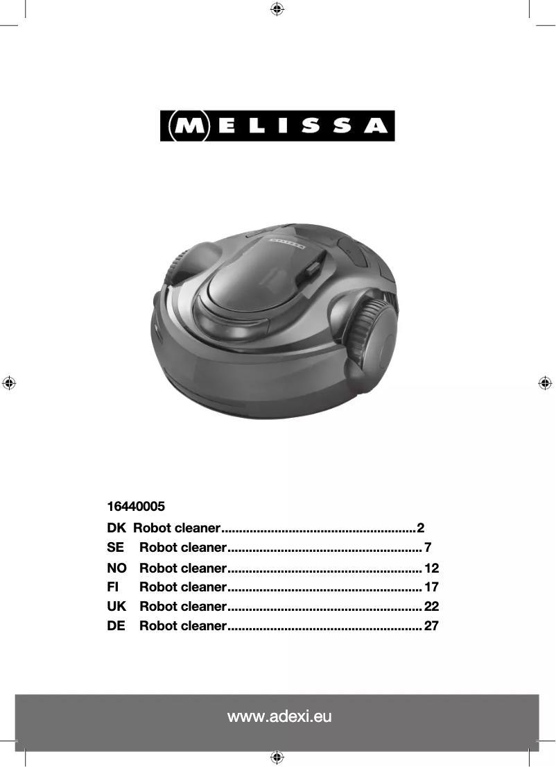 Page 1 de la notice Manuel utilisateur Melissa 16440005