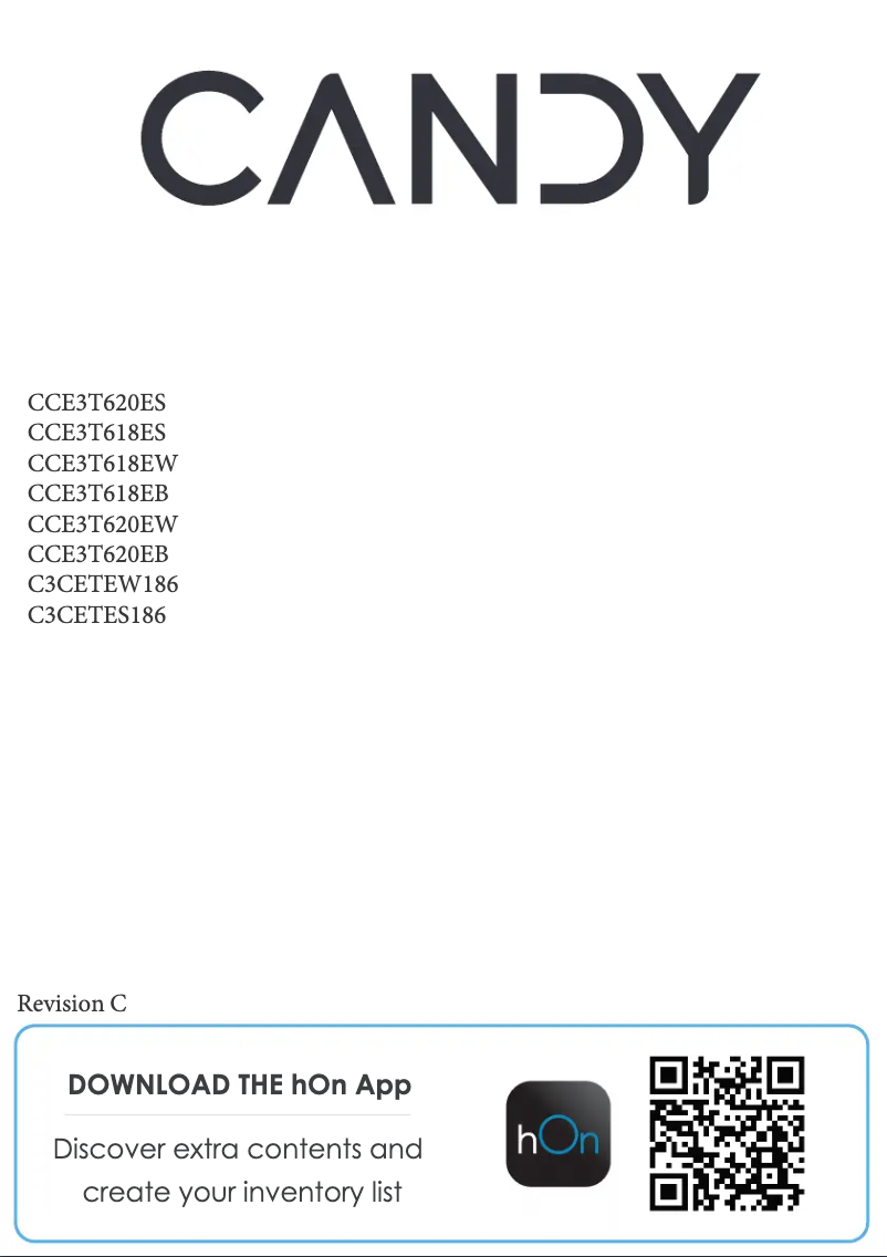 Page 1 de la notice Manuel utilisateur Candy C3CETES186