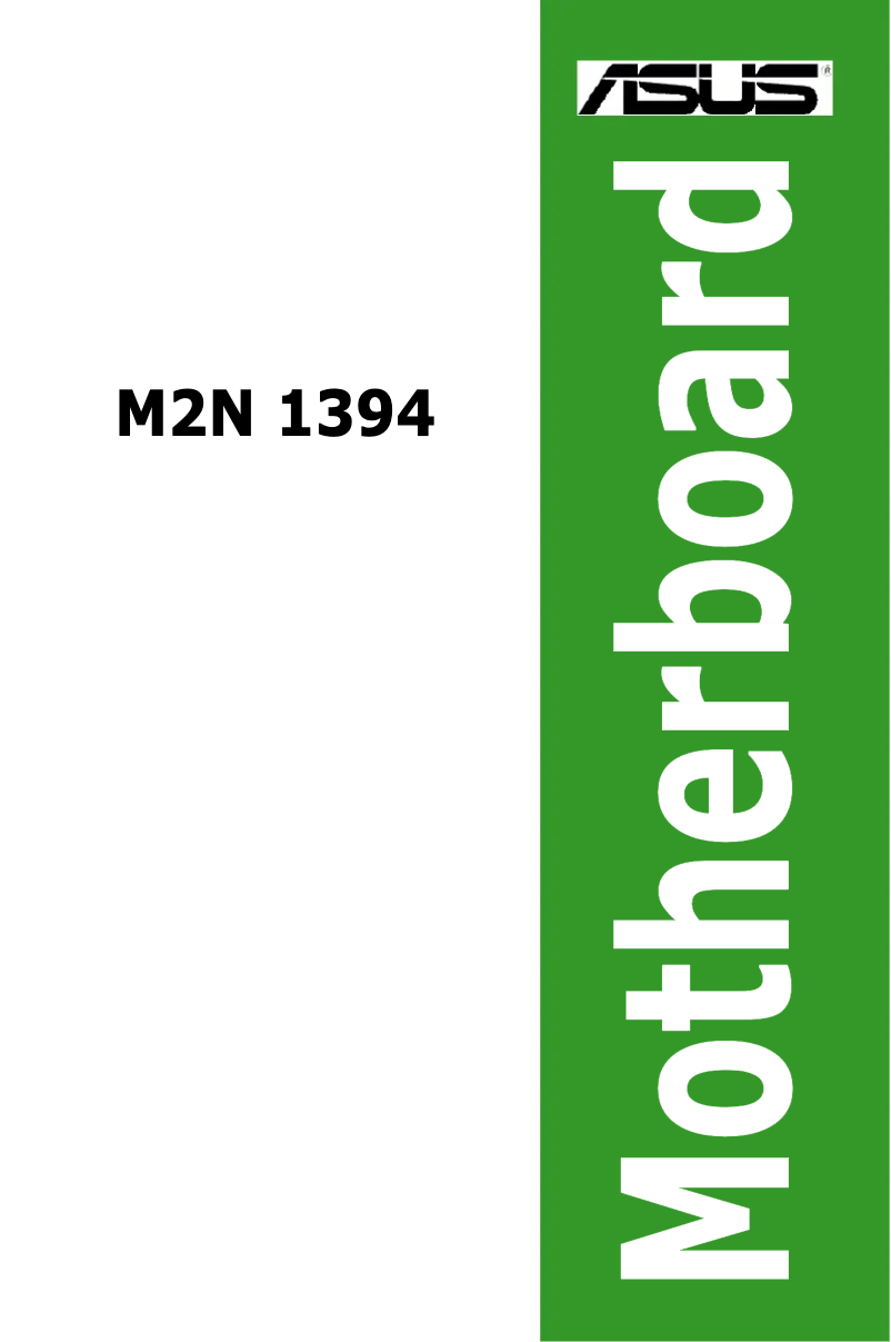 Image de la première page du manuel de l'appareil M2N 1394