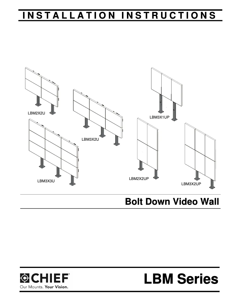 Page 1 de la notice Manuel utilisateur Chief LBM3X1UP