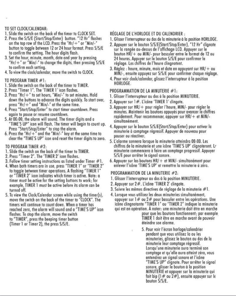 Page 1 de la notice Manuel utilisateur Taylor 5828