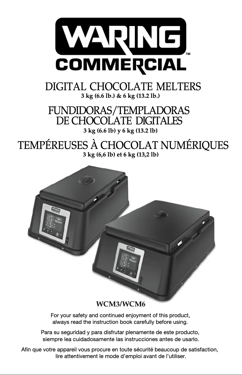 Page 1 de la notice Manuel utilisateur Waring Commercial WCM3