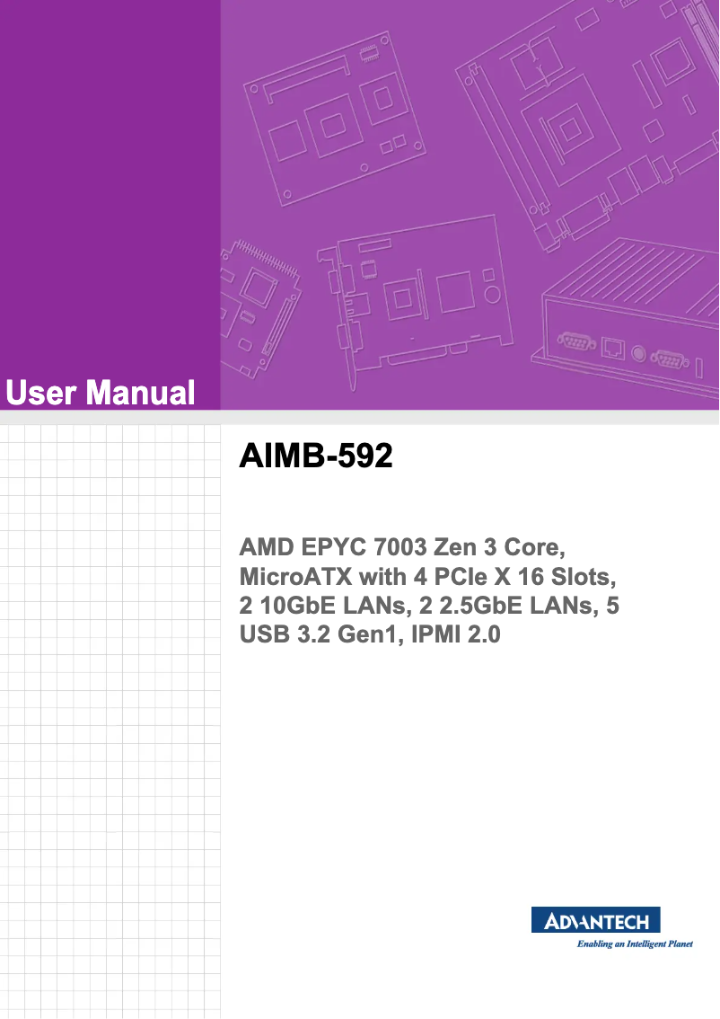 Página 1 del manual Manual de usuario Advantech AIMB-592