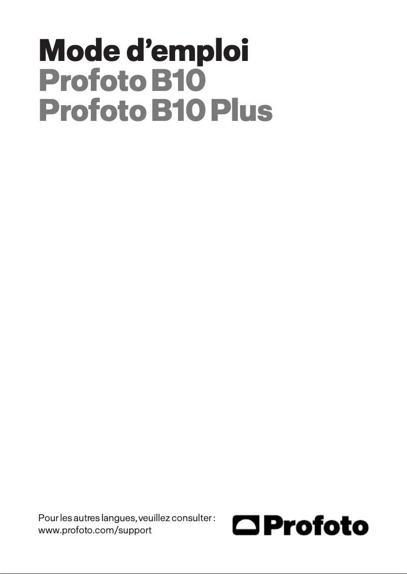 Page n°1 - Manuel utilisateur Profoto B10 Plus