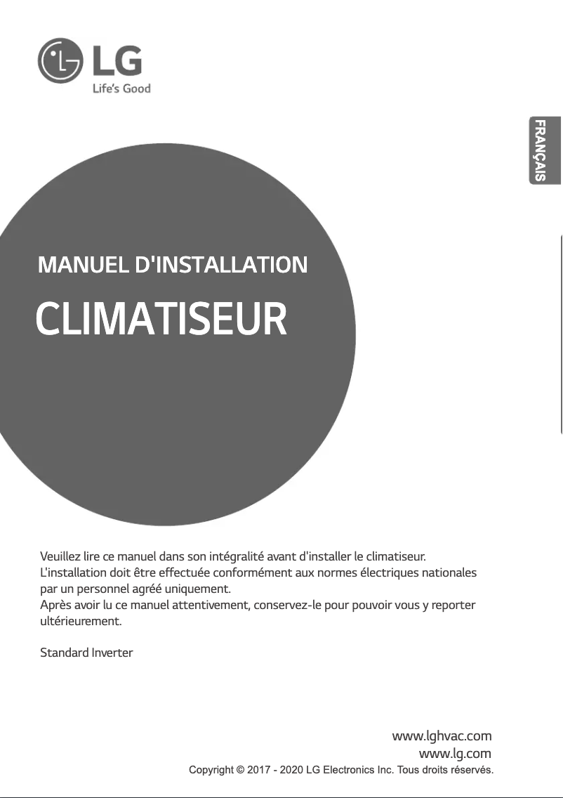 Page 1 de la notice Manuel utilisateur LG LUU480HHV