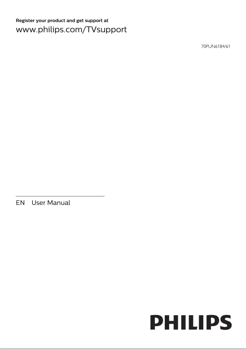 Page 1 de la notice Manuel utilisateur Philips 70PUN6184