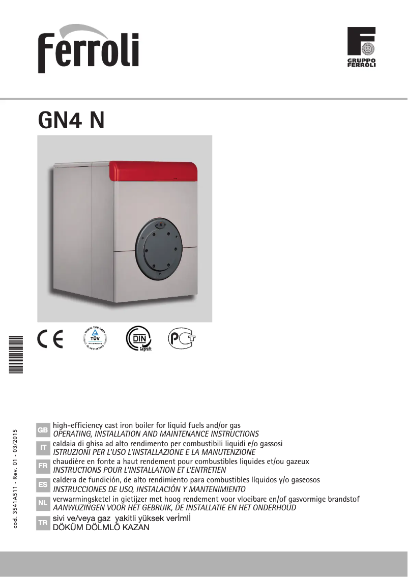 Page n°1 - Manuel utilisateur Ferroli GN4 N