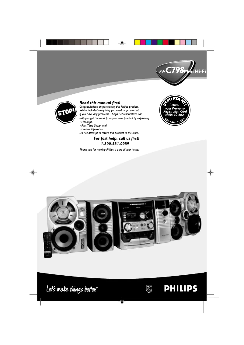 Page n°1 - Manuel utilisateur Philips FW-C798