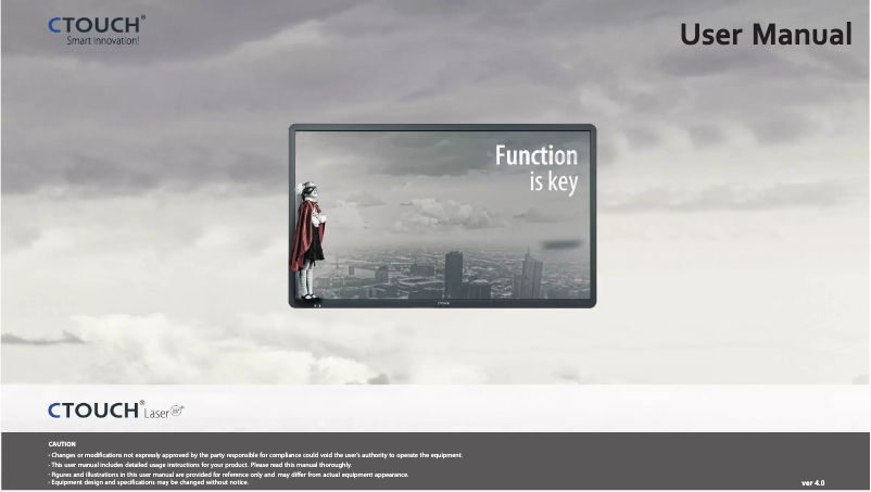 Page n°1 - Manuel utilisateur CTOUCH Laser air+