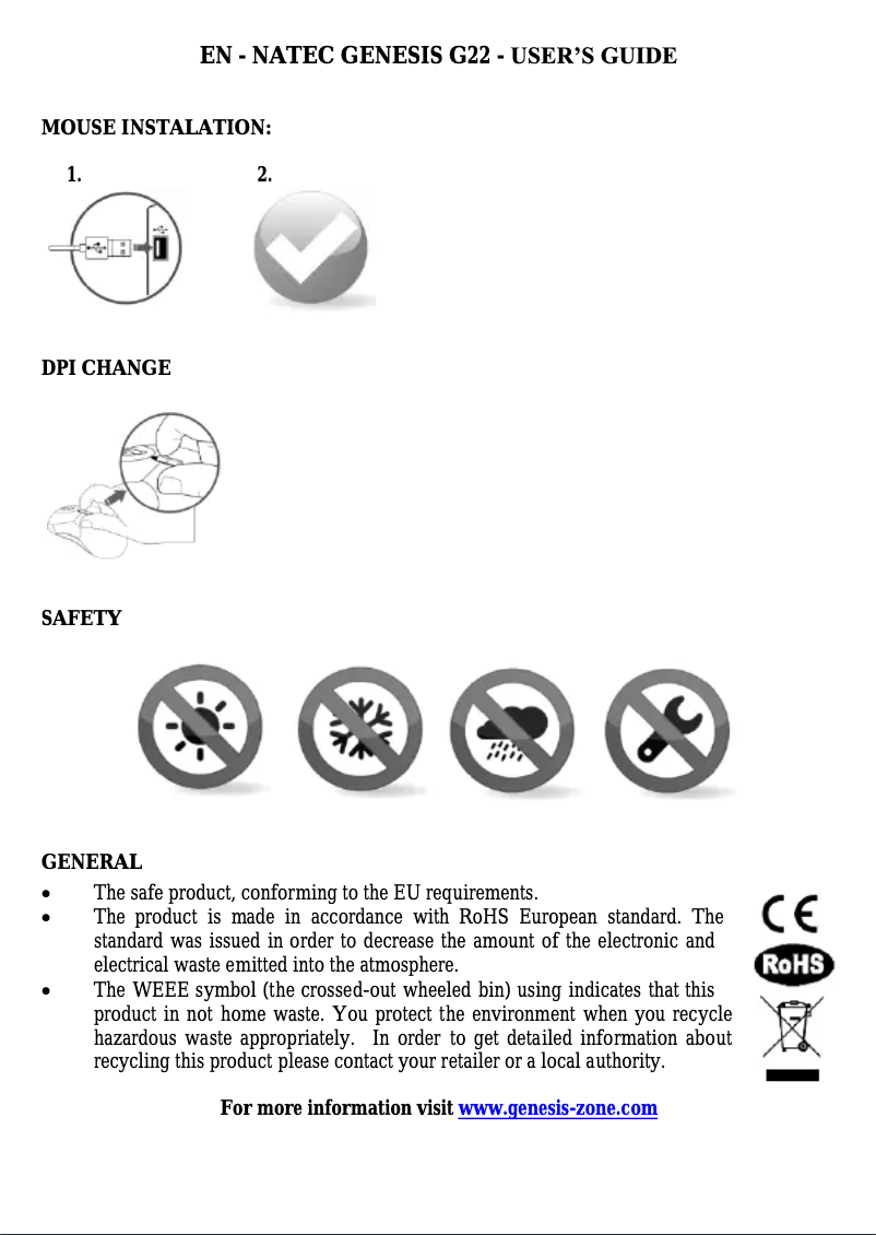 Página 1 del manual Manual de usuario Natec G22