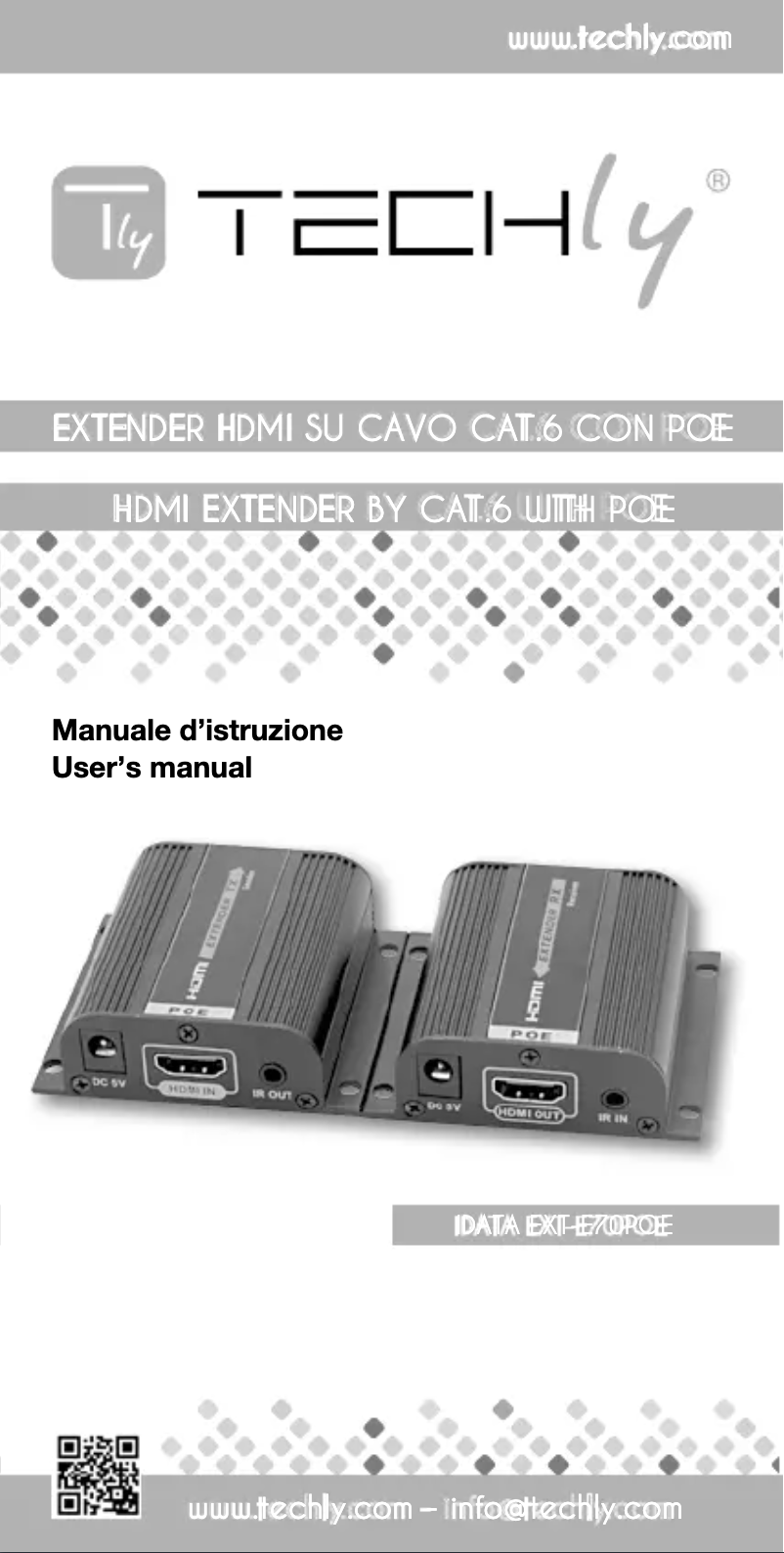 Page 1 de la notice Manuel utilisateur Techly IDATA EXT-E70POE