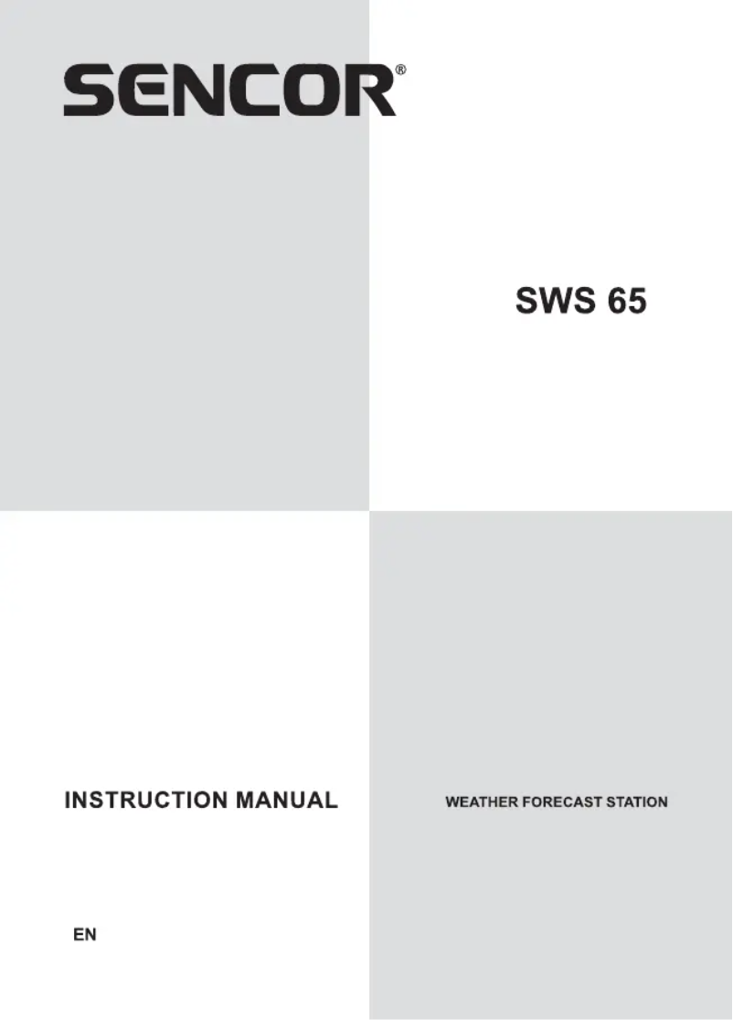 Page n°1 - Manuel utilisateur Sencor SWS 65
