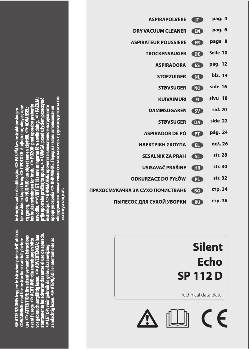 Page 1 de la notice Manuel utilisateur Lavorwash Silent Pro