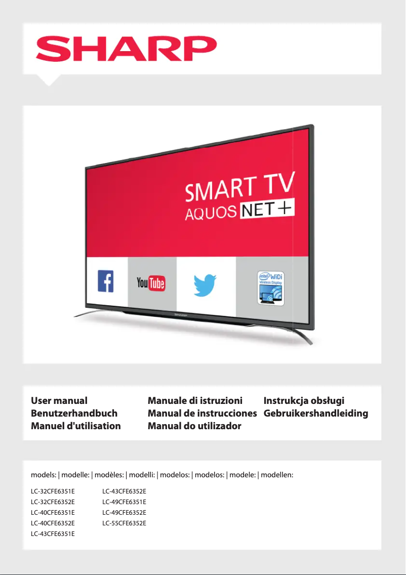 Page 1 de la notice Manuel utilisateur Sharp LC-40CFE6351E