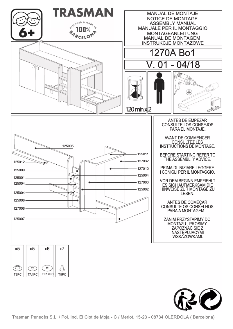 Page 1 de la notice Manuel utilisateur Trasman Barca
