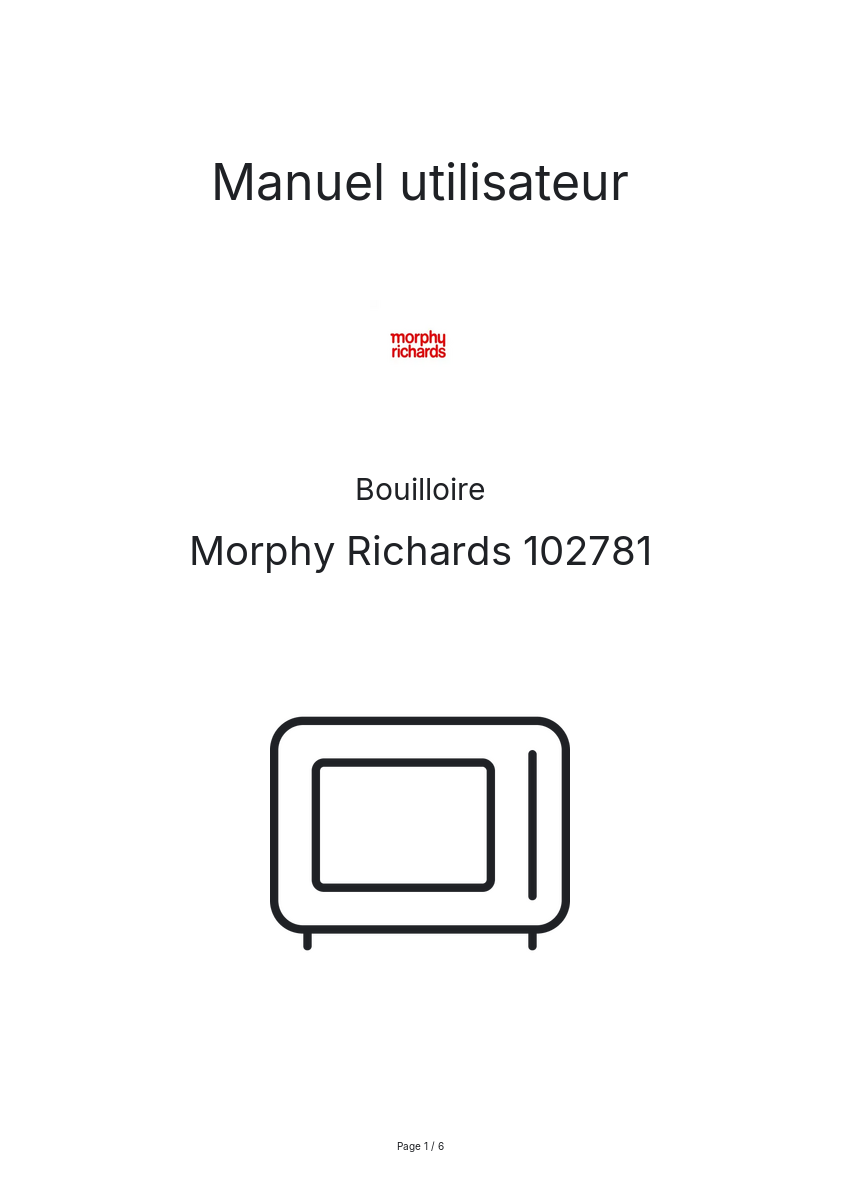 Image de la première page du manuel de l'appareil 102781