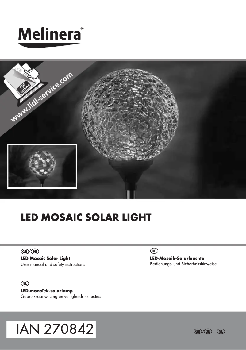 Image de la première page du manuel de l'appareil IAN 270842