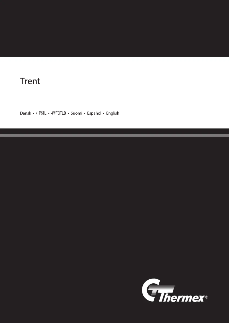 Page n°1 - Manuel utilisateur Thermex Trent