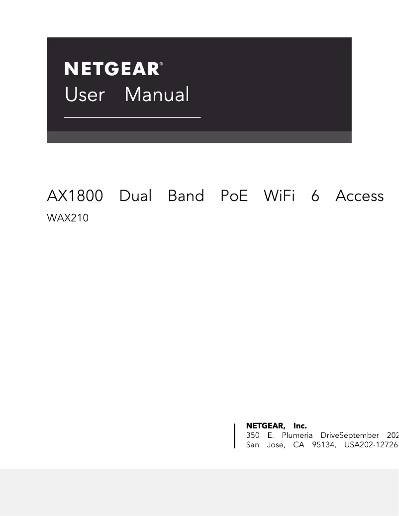 Page 1 de la notice Manuel utilisateur Netgear WAX210