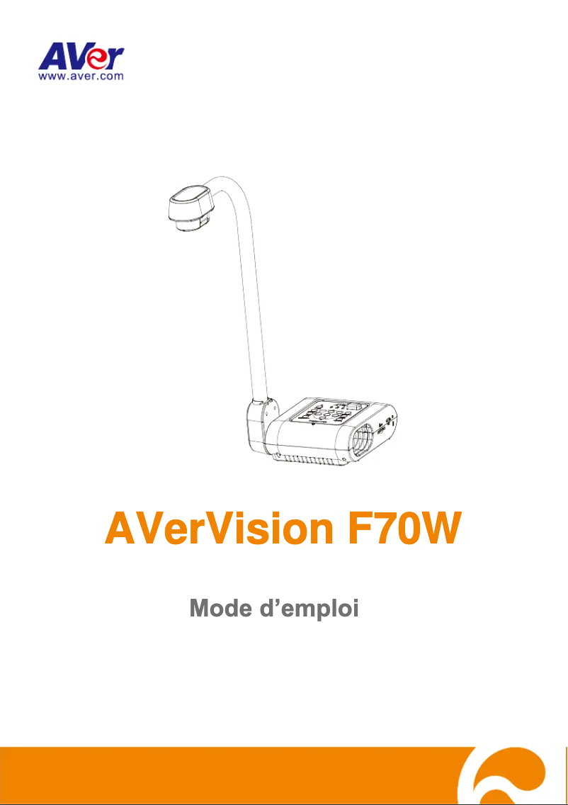 Page n°1 - Manuel utilisateur AVer AVerVision F70W