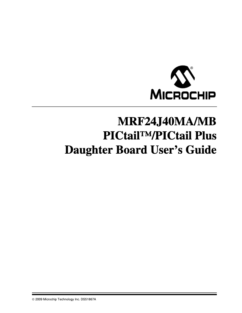 Imagen de la primera página del manual del dispositivo MRF24J40MA/MB