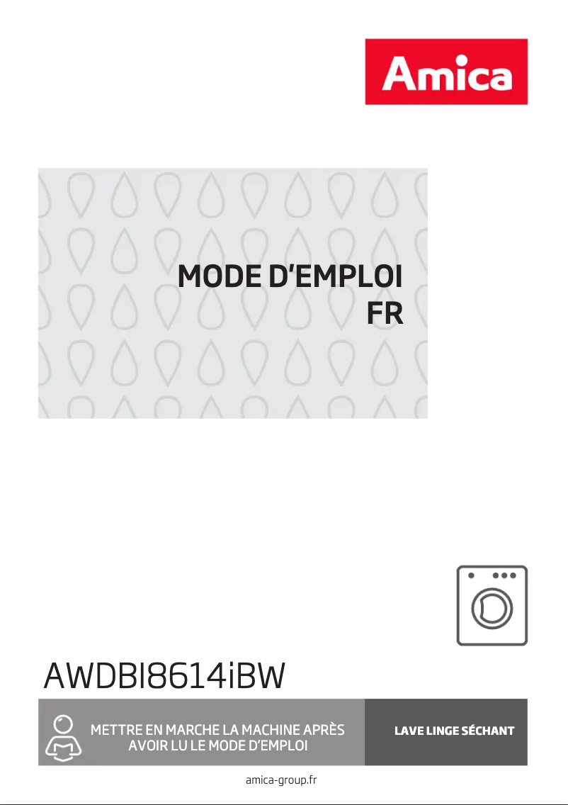 Page n°1 - Manuel utilisateur Amica AWDBI8614iBW