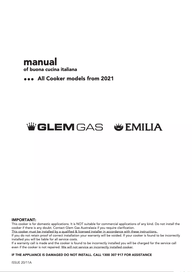 Image de la première page du manuel de l'appareil GS965GEN